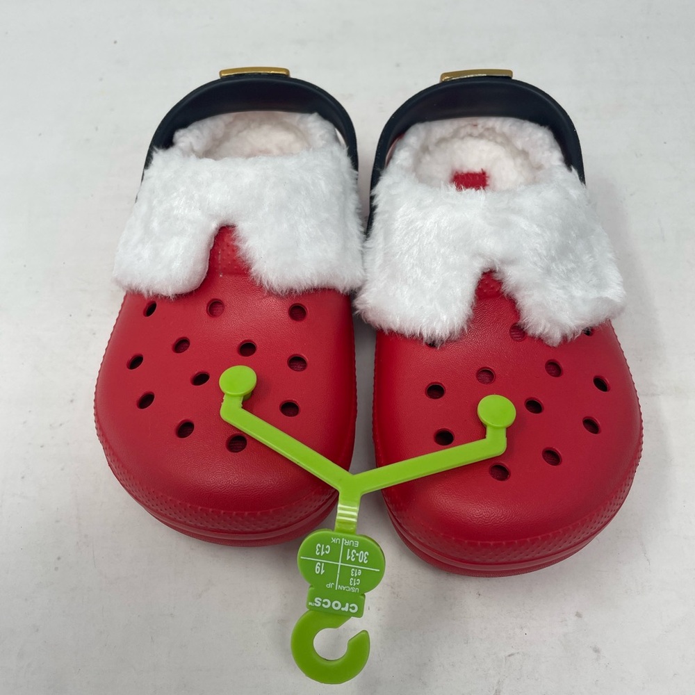Crocs Kids’ Classic Lined Santa Clogs